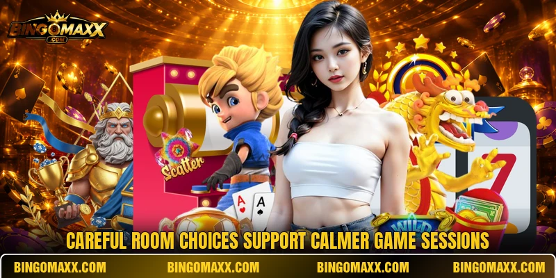 Careful room choices support calmer game sessions