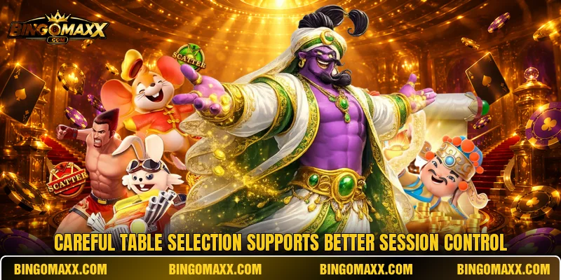 Careful table selection supports better session control