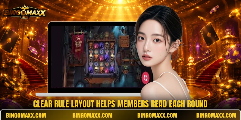 Clear rule layout helps members read each round