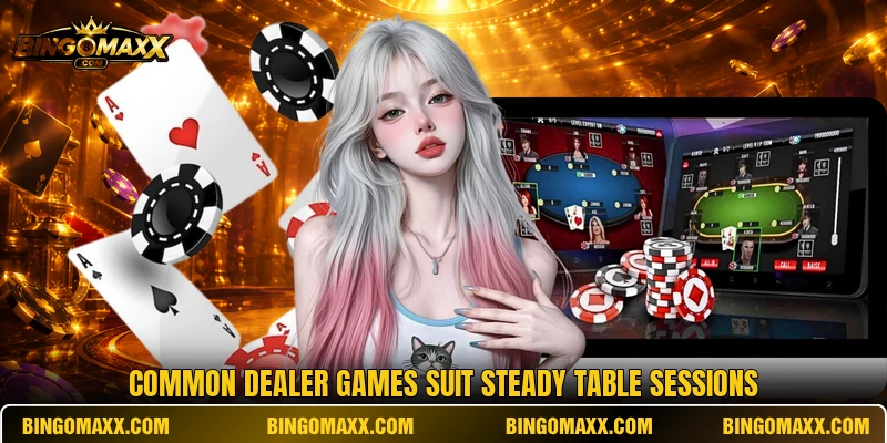 Common dealer games suit steady table sessions