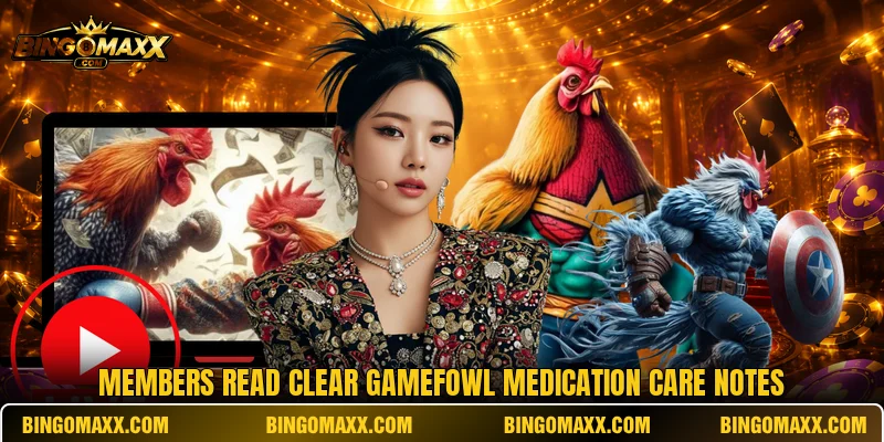Members read clear Gamefowl Medication care notes