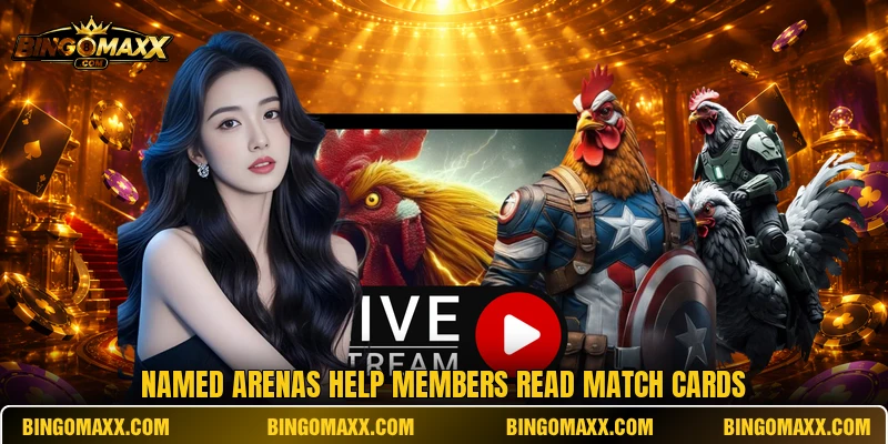 Named arenas help members read match cards