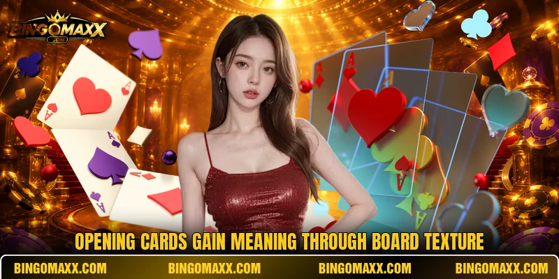 Opening cards gain meaning through board texture