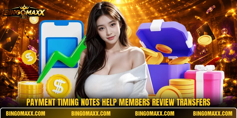 Payment timing notes help members review transfers