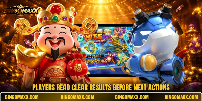 Players read clear results before next actions
